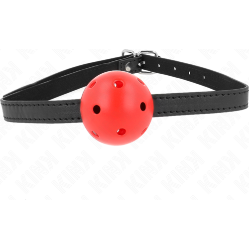 Ball Gag KINK Simplicity Rød Åndbar 4.5 cm