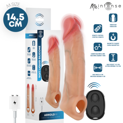 Penis Sleeve MR. INTENSE Arnold M 14.5 cm med vibration