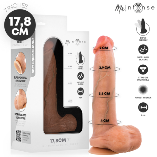 Dildo MR. INTENSE Bruce S med testikler 17.8 cm