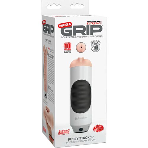 Vagina Masturbator Vibrator EXTREME TOYZ MEGA GRIP med 10 tilstande