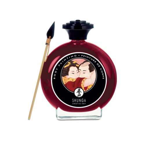 Spiselig Kroppens Maleri Shunga Jordbær og Cava