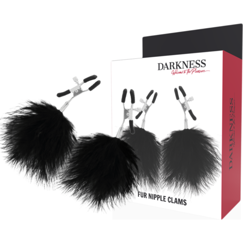 Brystvorte Klemmer Darkness Sensations med Pom Poms