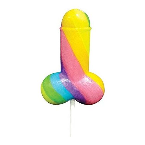 PRIDE Regnbue Penis Lollipop - Voksen Novelty