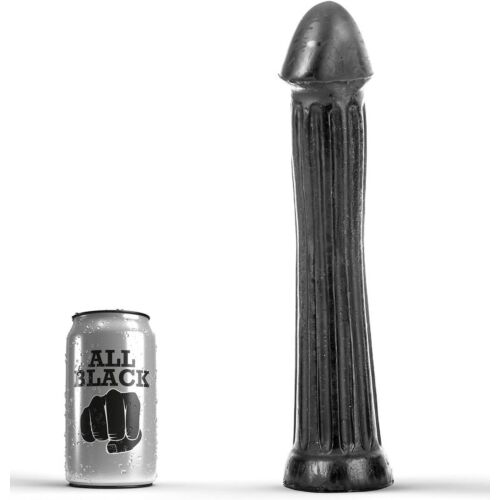Analprop Dildo All Black 31cm med Blød Berøring