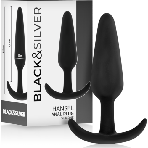 Anal Plug BLACK&SILVER Hansel med lille håndtag