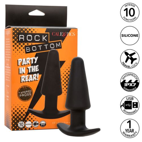 Calexotics Rock Bottom Tapered Anal Plug med 10 vibrationer