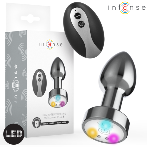 Vibrerende Metal Analprop INTENSE med LED Lys