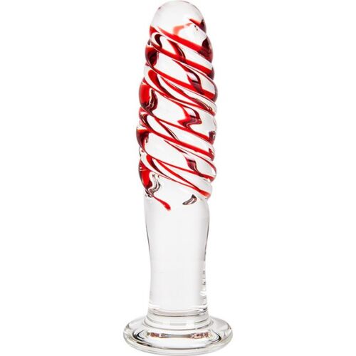 Plug af glas S Pleasures Taurus med spiral design