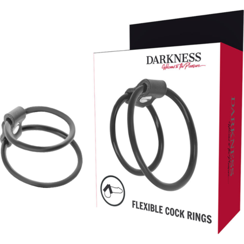 Duo Penisringe Darkness Bondage til Forbedret Stamina