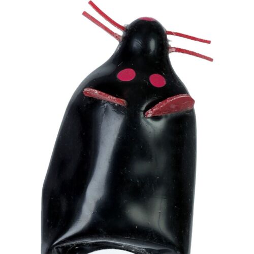 Novelty Kondomer CONDOMERIE Black Mouse XL Håndmalet