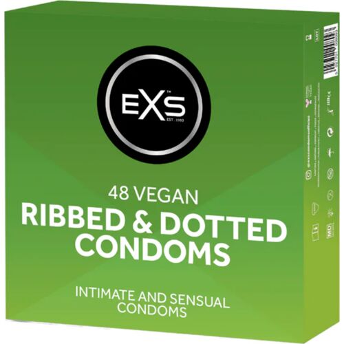 Exs Ribbet & Prikket Kondomer — 48 Pakke