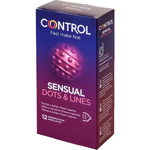 Control Kondomer Sensuelle Punkter & Linjer - Ekstra Stimulation