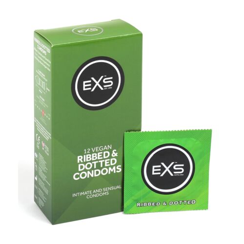 Kondomer Exs Ribbad & Dottet med Ekstra Stimulering