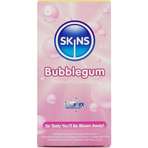 SKINS Bubblegum Kondomer Pakke med Ekstra Glidecreme