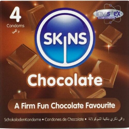 SKINS Chocolate Premium Kondomer Pakke med 4 til sensorisk nydelse