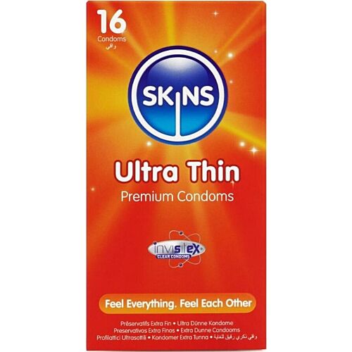 SKINS Ultra Thin Kondomer 16-Pack med Forstærket Følsomhed