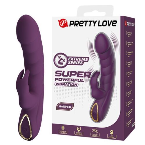 Rabbit vibrator PRETTY LOVE HARPER med dobbelt stimulation