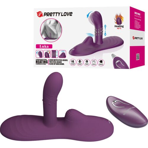 Vibrator Pretty Love Luka med fjernbetjening og varmeeffekt