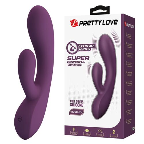 Rabbit Vibrator HIGH TECH PRETTY LOVE ROSOLYN med dobbelte motorer