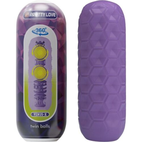Masturbator Pretty Love Twin Balls med indre kugler
