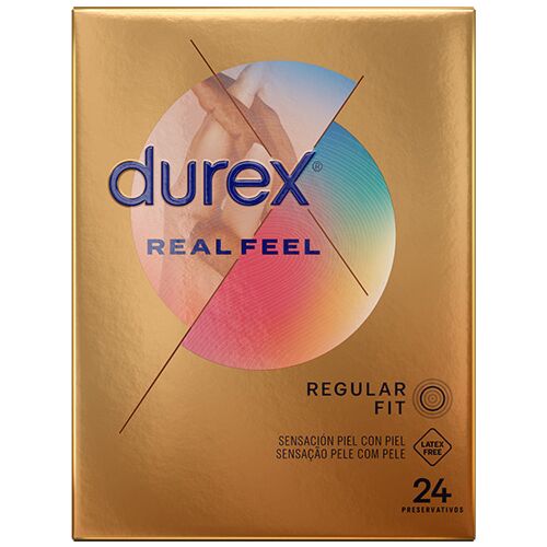 Durex Real Feel Kondomer - 24 Pakke til Naturlig Fornemmelse