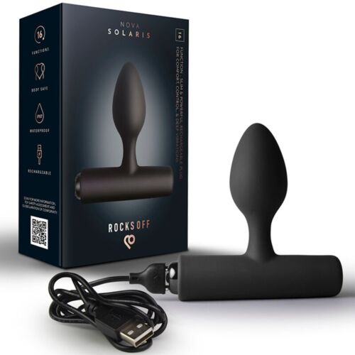 Anal Plug ROCKS-OFF NOVA SOLARIS genopladelig slank