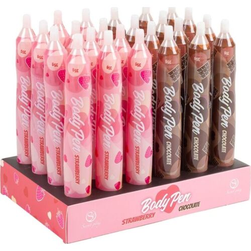 Spiselige kropsmalingspenne SECRETPLAY COSMETIC BODY PEN DISPLAY, 24 stk.