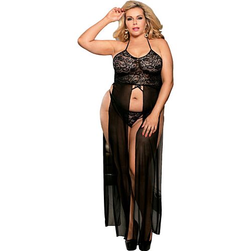 Plus Size Kjole-Top og Trusse Sæt SUBBLIME