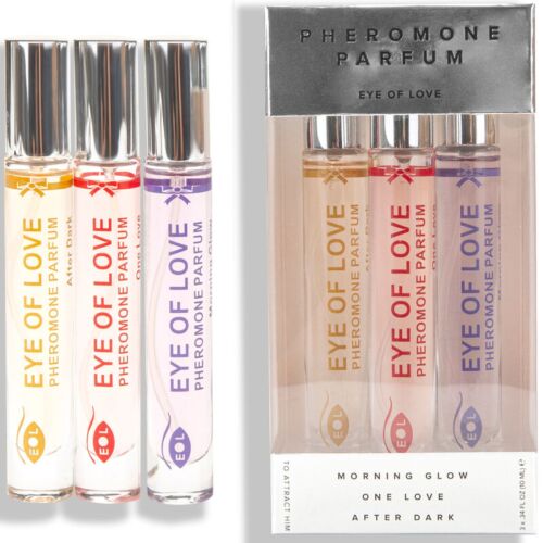 Pheromone Parfume Sæt Eye of Love - Morning Glow, One Love, After Dark