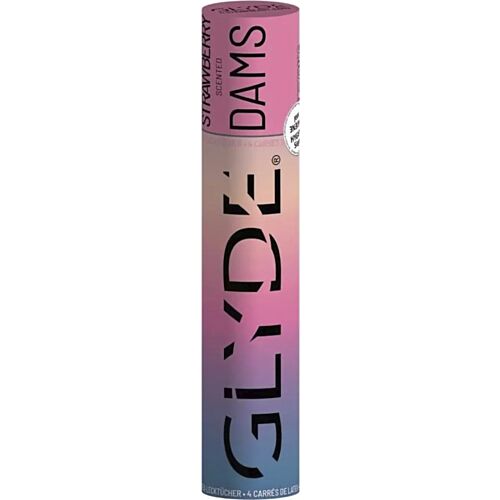 Oral Sex Dams Sheer Glyde Strawberry - Latexlægter