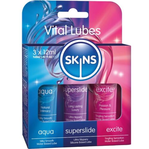 Lubricant SKINS VITAL LUBES KIT - Trio af essentielle varianter