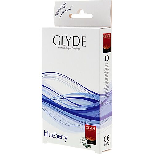 Veganske kondomer Glyde Ultra Blueberry – Naturlig latex glæde