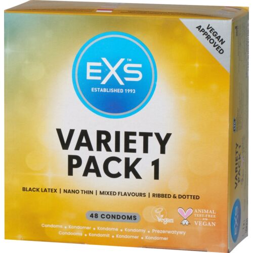 Exs Variety Pack 1 Kondomer med Forskellige Teksturer og Smagsvarianter
