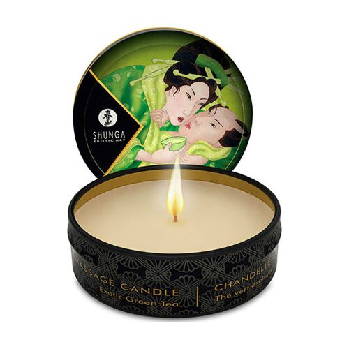 Massage Lys SHUNGA Mini Caress med Grøn Te Aroma