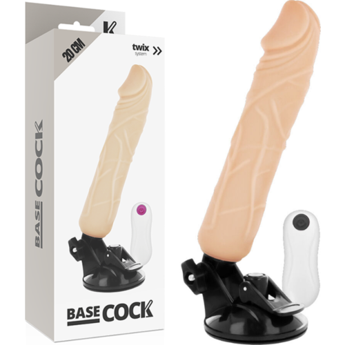 Realistisk Vibrator BASECOCK 20 cm med Fjernbetjening
