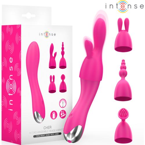 INTENSE Cher Vibrator med 4 Udskiftelige Hoveder