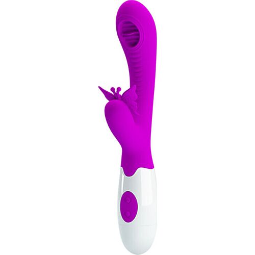 Rabbit Vibrator Pretty Love Moth med Zunge Lick Funktion