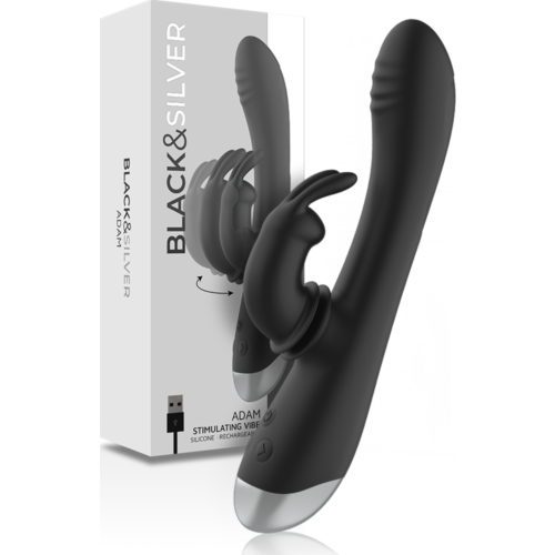 BLACK&SILVER Adam G-punkt Rabbit Vibrator