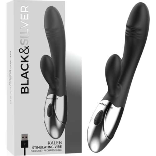BLACK&SILVER KALEB Dobbeltmotor Kanin vibrator