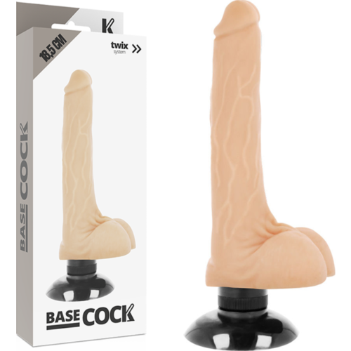 Realistisk Vibrator BASECOCK 18.5cm med Sugekop