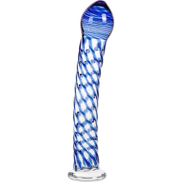 Dildo S Pleasures Crystal AQUARIUS med spiralrelief