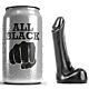Dildo ALL BLACK 9 CM med glat overflade