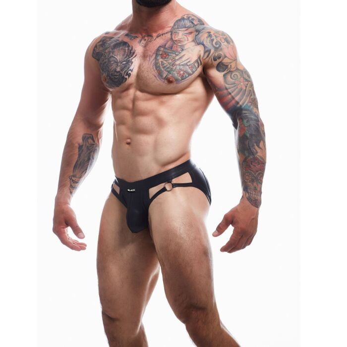 Jockstrap C4M Dungeon Black Leatherette Large Jockstrap C4M Dungeon Black Leatherette Large
