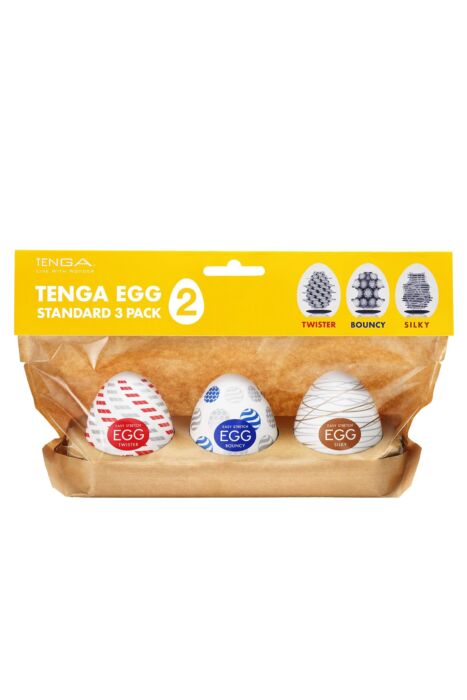 Masturbator Tenga EGG STANDARD 3 PACK II med teksturer Masturbator Tenga EGG STANDARD 3 PACK II med teksturer