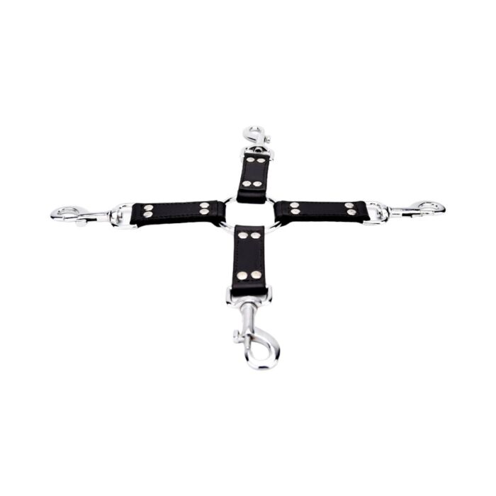 Restraints Bound Leather 4 Way Hog Tie med Metalkrog Restraints Bound Leather 4 Way Hog Tie med Metalkrog