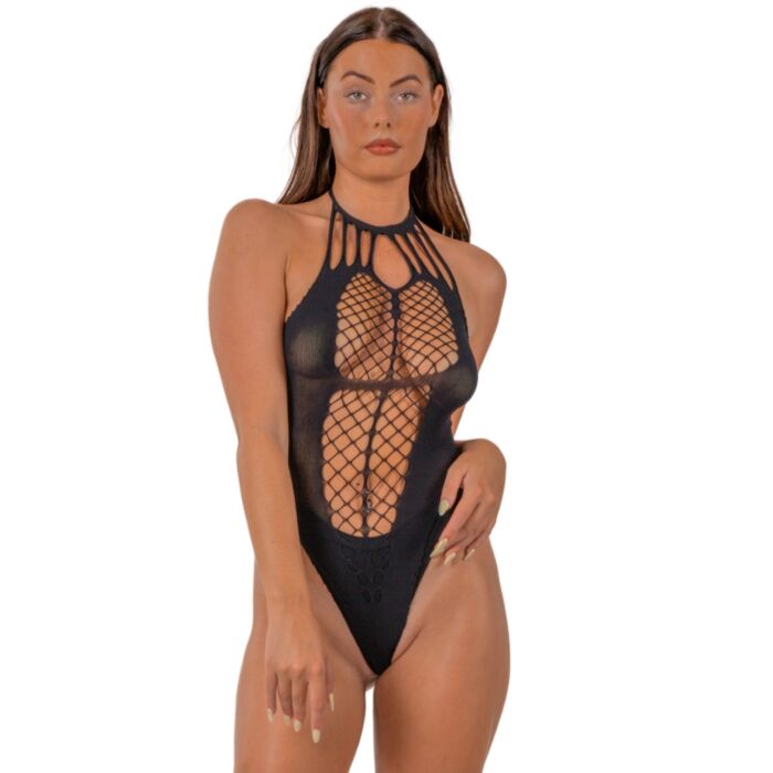 Teddy Lace Strappy Halter Dristigt udskæringsmønster Teddy Lace Strappy Halter Dristigt udskæringsmønster