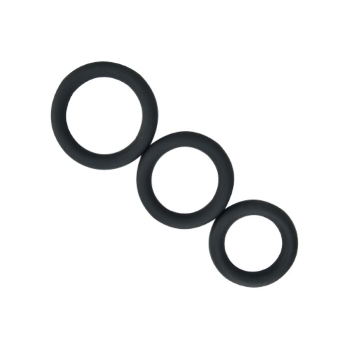 Ringe Loving Joy Thick Silicone Cock Rings 3-Pack Gris Ringe Loving Joy Thick Silicone Cock Rings 3-Pack Gris