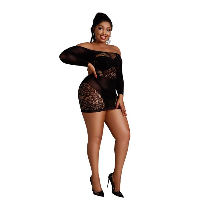 Lingerie Moonlight Mini Kjole med Off Shoulder Lingerie Moonlight Mini Kjole med Off Shoulder