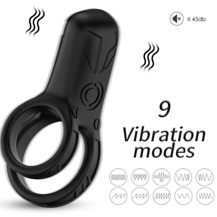 Anello Vibratore ARMONY DOUBLE RING med dobbelt design Anello Vibratore ARMONY DOUBLE RING med dobbelt design