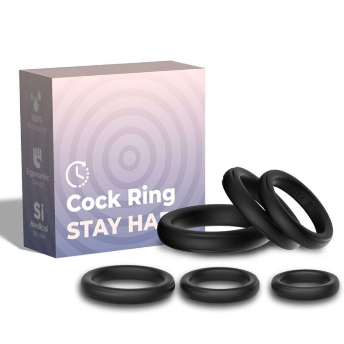 ARMONY Lock Rings i sort silikone til mænd ARMONY Lock Rings i sort silikone til mænd